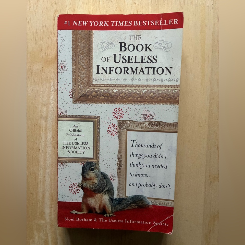 🖤5 for $20 - The Book of Useless Information By Noel Botham, Paperback